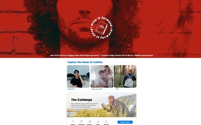 The Pray It Forward website. The Pray It Forward website.
