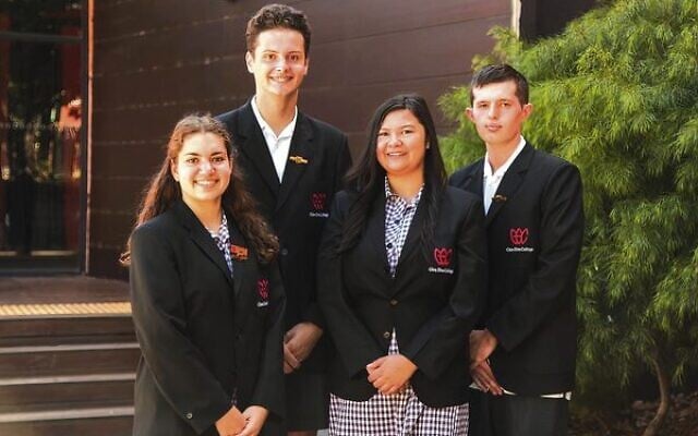 2021 Glen Eira College captains including Joseph Folwell (second from left) and Aimee Harris (left). 2021 Glen Eira College captains including Joseph Folwell (second from left) and Aimee Harris (left).