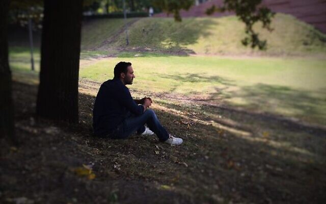Alex Ryvchin visiting the site of Babi Yar in 2016. Alex Ryvchin visiting the site of Babi Yar in 2016.