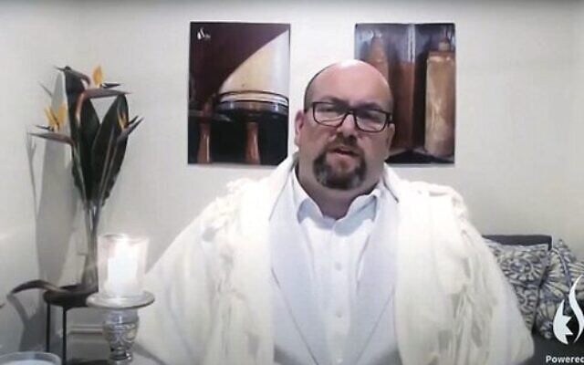 Rabbi Gersh Lazarow delivering his Kol Nidrei sermon last month.
Photo: YouTube screenshot Rabbi Gersh Lazarow delivering his Kol Nidrei sermon last month.
Photo: YouTube screenshot