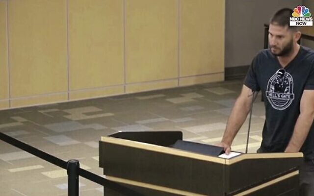 Jake Berman addressing the school board meeting.Photo: NBC screenshot Jake Berman addressing the school board meeting.Photo: NBC screenshot