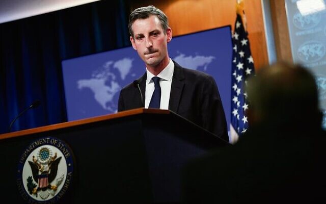 State Department spokesman Ned Price. Photo: Tom Brenner/Pool via AP State Department spokesman Ned Price. Photo: Tom Brenner/Pool via AP