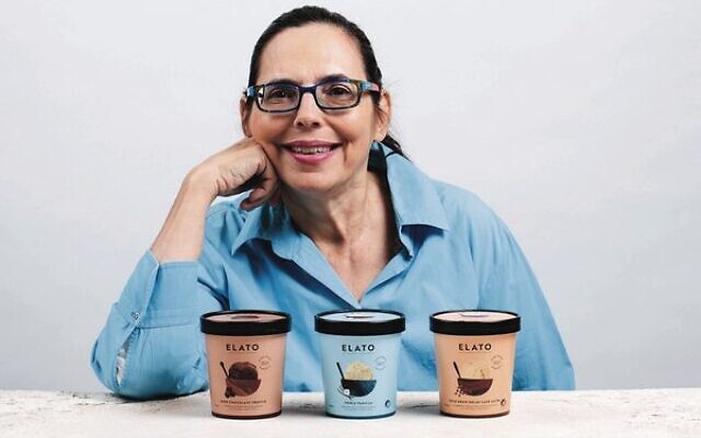 Roz Kaldor-Aroni with her range of healthy ice cream. Roz Kaldor-Aroni with her range of healthy ice cream.