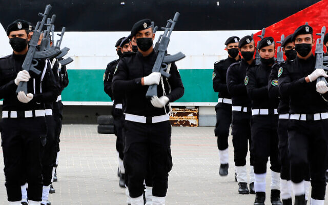 Hamas fighters in Gaza City, April 26, 2021. Photo: Flash90 Hamas fighters in Gaza City, April 26, 2021. Photo: Flash90