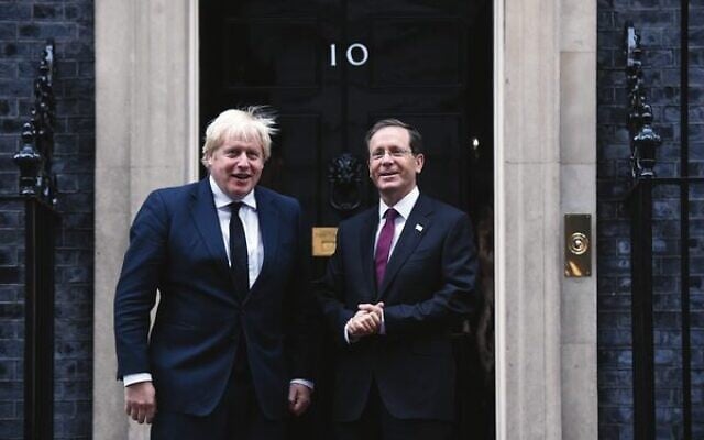 Boris Johnson and Isaac Herzog.
Photo: Koby Gideon, GPO Boris Johnson and Isaac Herzog.
Photo: Koby Gideon, GPO