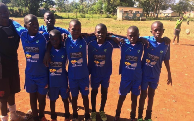 Maccabi uniforms were donated to children in Kenya Maccabi uniforms were donated to children in Kenya