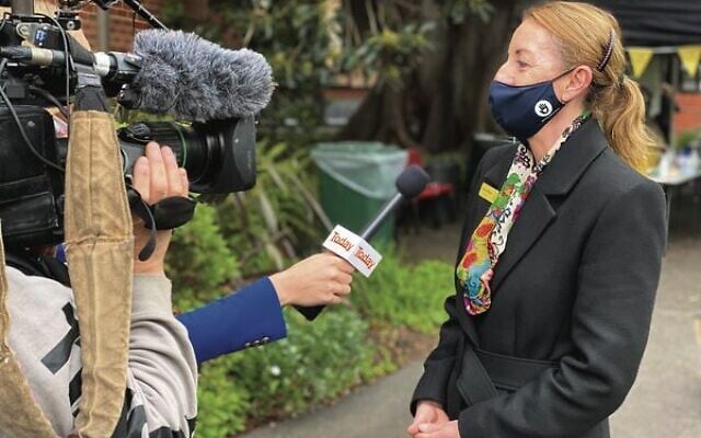 Firbank Grammar principal Jenny Williams speaks to the media. Firbank Grammar principal Jenny Williams speaks to the media.
