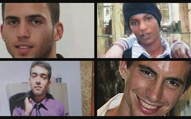 Clockwise from top left: Oron Shaul, Avera Mengistu, Hadar Goldin and Hisham al-Sayed.
Photos: Flash 90/Courtesy Clockwise from top left: Oron Shaul, Avera Mengistu, Hadar Goldin and Hisham al-Sayed.
Photos: Flash 90/Courtesy