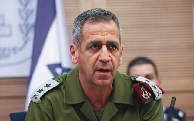 IDF Chief of Staff Aviv Kohavi addressing the Defence and Foreign Affairs Committee. Photo: Yonatan Sindel/Flash90 IDF Chief of Staff Aviv Kohavi addressing the Defence and Foreign Affairs Committee. Photo: Yonatan Sindel/Flash90