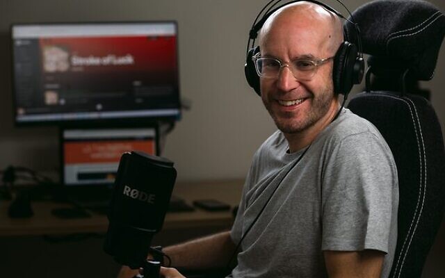Paul Fink records his podcast in the studio. Photo: Marc Alperstein Paul Fink records his podcast in the studio. Photo: Marc Alperstein