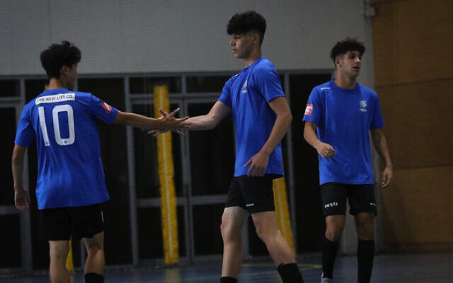 Hakoah's youth men's team last Saturday night. Hakoah's youth men's team last Saturday night.