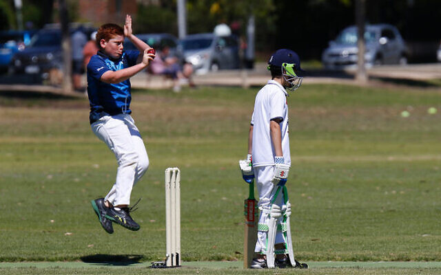U13 Colts bowler Dean Waters in action last Sunday. Photo: Peter Haskin U13 Colts bowler Dean Waters in action last Sunday. Photo: Peter Haskin