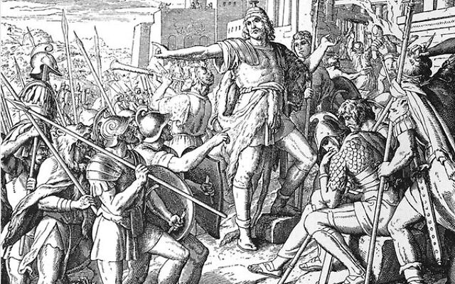 A woodcut of Judah Maccabee from Die Bibel in Bildern. Image: Wikipedia A woodcut of Judah Maccabee from Die Bibel in Bildern. Image: Wikipedia