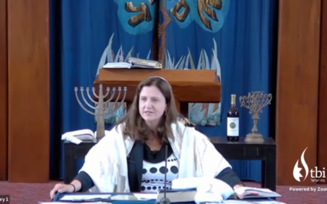 Rabbi Kim Ettlinger's farewell sermon at TBI. Photo: Screenshot Rabbi Kim Ettlinger's farewell sermon at TBI. Photo: Screenshot