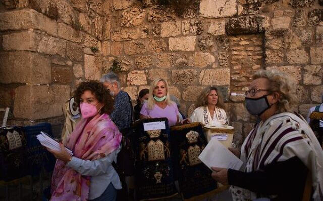 Members of the Women of the Wall praying at the Kotel last month.
Photo: AP Photo/Maya Alleruzzo Members of the Women of the Wall praying at the Kotel last month.
Photo: AP Photo/Maya Alleruzzo