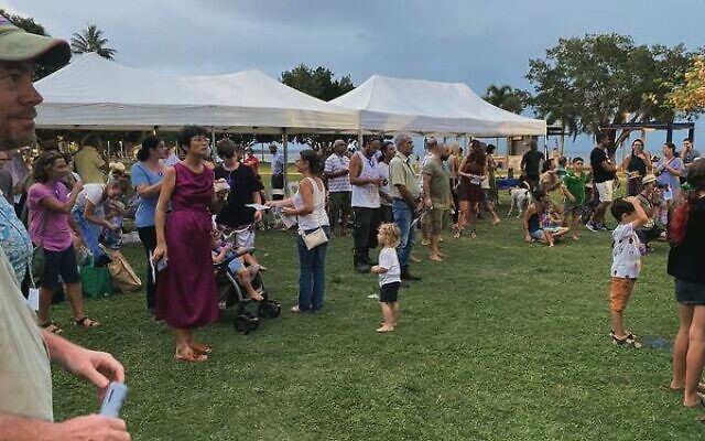 Crowds gather for the Chanukah celebrations. Crowds gather for the Chanukah celebrations.