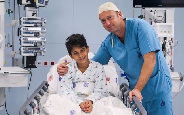 Mazen with Dr Sagi Assa at the Save A Child’s Heart International Paediatric Cardiac Centre. Mazen with Dr Sagi Assa at the Save A Child’s Heart International Paediatric Cardiac Centre.