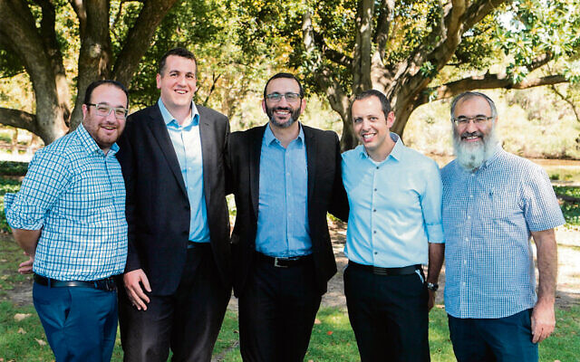 Mizrachi Australia rabbinic leadership with World Mizrachi chairman Rabbi Doron Perez (centre). Rabbis (from left) Shua Solomon, Danny Mirvis, Ari Posner and Marcus Solomon. Mizrachi Australia rabbinic leadership with World Mizrachi chairman Rabbi Doron Perez (centre). Rabbis (from left) Shua Solomon, Danny Mirvis, Ari Posner and Marcus Solomon.