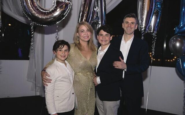 The Segal family (from left) Raph, Georgie, Noah and Andy at Noah's bar mitzvah.
Photo: Mark Avellino Photography The Segal family (from left) Raph, Georgie, Noah and Andy at Noah's bar mitzvah.
Photo: Mark Avellino Photography