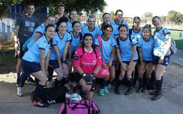 The Maccabi FC Caulfield women's team. The Maccabi FC Caulfield women's team.