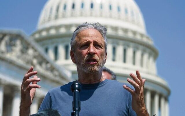 Jon Stewart speaking in Washington in May 2021.
Photo: AP Photo/J. Scott Applewhite Jon Stewart speaking in Washington in May 2021.
Photo: AP Photo/J. Scott Applewhite