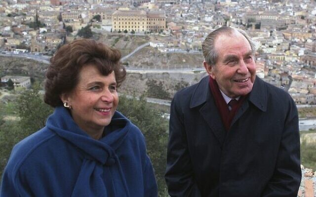 Aura Herzog with her husband president Chaim Herzog in 1992.Photo: Sa'ar Ya'acov Aura Herzog with her husband president Chaim Herzog in 1992.Photo: Sa'ar Ya'acov