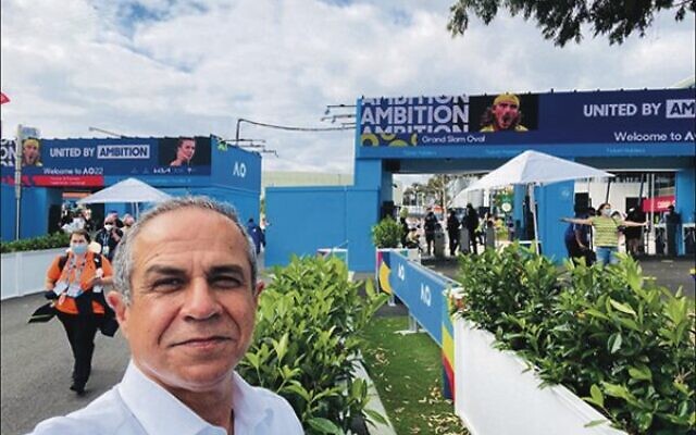 Amir Maimon at the Australian Open.
Photo: Facebook Amir Maimon at the Australian Open.
Photo: Facebook