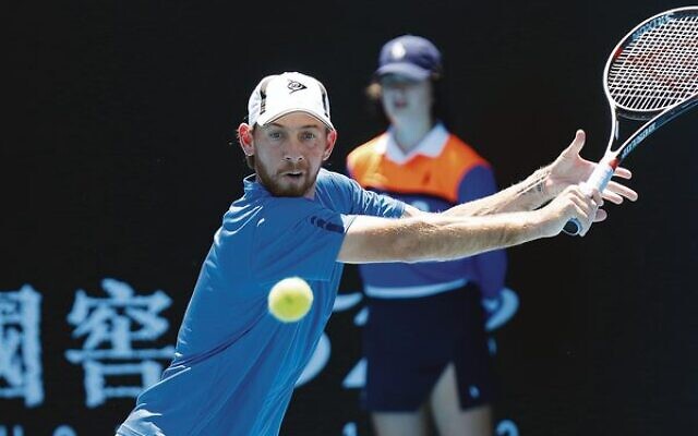Veteran Israeli Dudi Sela in his qualifying match against Spaniard Mario Vilella Martinez. Veteran Israeli Dudi Sela in his qualifying match against Spaniard Mario Vilella Martinez.