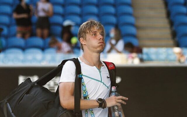 A sharp volley at the net from Canadian Denis Shapovalov. A sharp volley at the net from Canadian Denis Shapovalov.