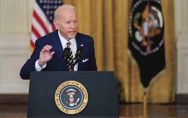 Joe Biden speaking at the White House last month. Photo: AP/Susan Walsh Joe Biden speaking at the White House last month. Photo: AP/Susan Walsh