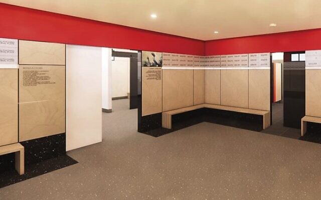 An artist's impression of the new unisex change room. An artist's impression of the new unisex change room.