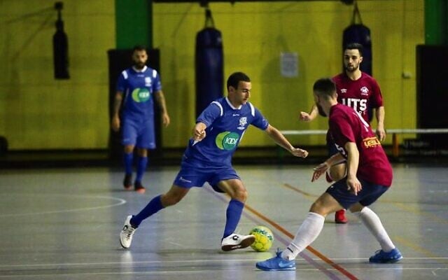 Hakoah Futsal Club stalwart Robbie Ezekiel (pictured on left) in action in the NSW Futsal Premier League. Hakoah Futsal Club stalwart Robbie Ezekiel (pictured on left) in action in the NSW Futsal Premier League.