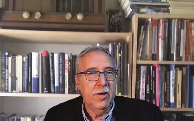 Gerald Steinberg addressing the ZFA-hosted webinar. Photo: Screenshot Gerald Steinberg addressing the ZFA-hosted webinar. Photo: Screenshot