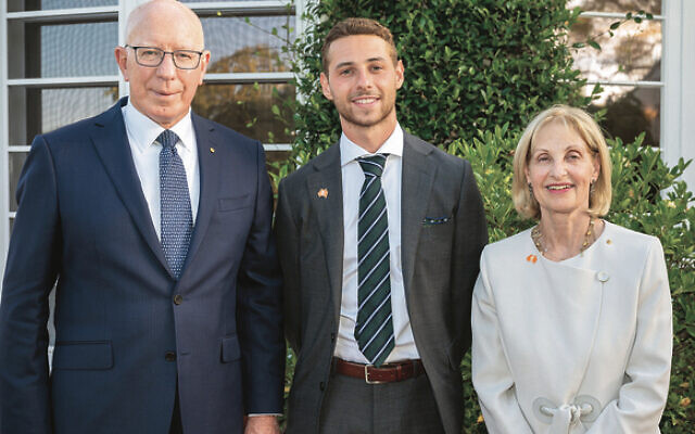 Governor-General David Hurley, Dr Jesse Schnall and Jillian Segal. Governor-General David Hurley, Dr Jesse Schnall and Jillian Segal.