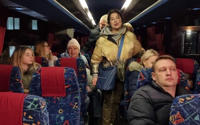 A group of Ukrainian's en route to Israel.
Photo: Jewish Agency A group of Ukrainian's en route to Israel.
Photo: Jewish Agency