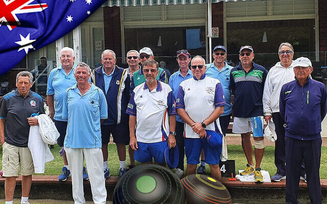 Members of the NSW-based men's Australian squad for the Maccabiah Games, and selectors, at a trial day held at Double Bay Bowling Club. Members of the NSW-based men's Australian squad for the Maccabiah Games, and selectors, at a trial day held at Double Bay Bowling Club.