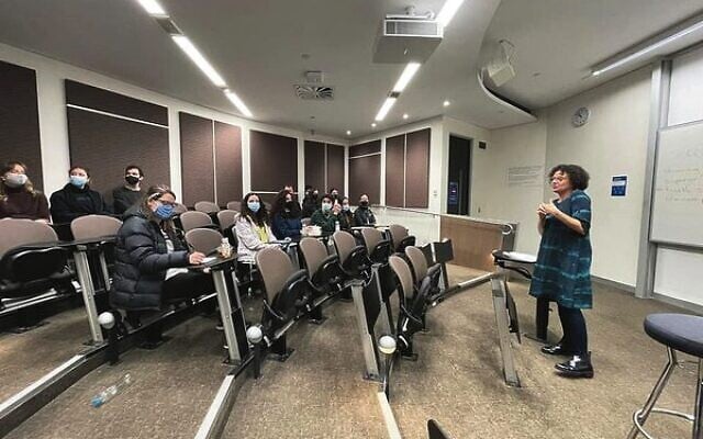 JOFA board member Frances Prince speaking at Mount Scopus's annual Kadimah conference. JOFA board member Frances Prince speaking at Mount Scopus's annual Kadimah conference.