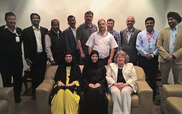Howard Sacher (back centre) in Bahrain. Howard Sacher (back centre) in Bahrain.