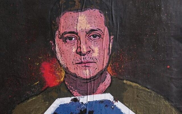 A graphic representation of Ukraine's president Volodymyr Zelensky by Italian artist TvBoy.Photo: Paco Freire/SOPA Images/Sipa USA A graphic representation of Ukraine's president Volodymyr Zelensky by Italian artist TvBoy.Photo: Paco Freire/SOPA Images/Sipa USA