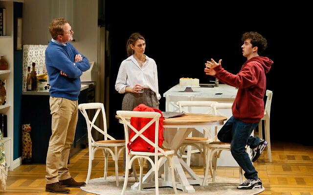 From left: Simon Maiden, Kat Stewart and William McKenna in MTC’s Admissions. Photo: Jeff Busby From left: Simon Maiden, Kat Stewart and William McKenna in MTC’s Admissions. Photo: Jeff Busby