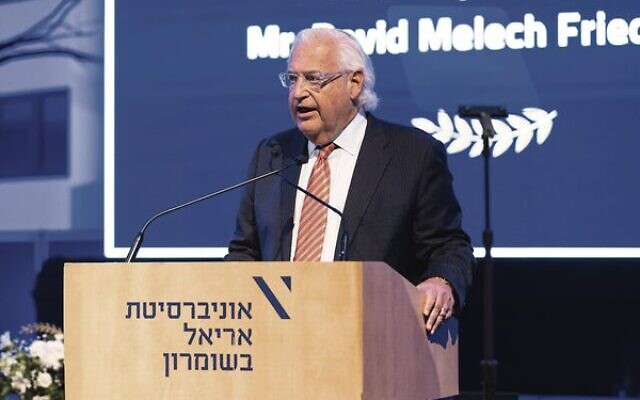 Former US ambassador to Israel David Friedman. Photo: Supplied Former US ambassador to Israel David Friedman. Photo: Supplied