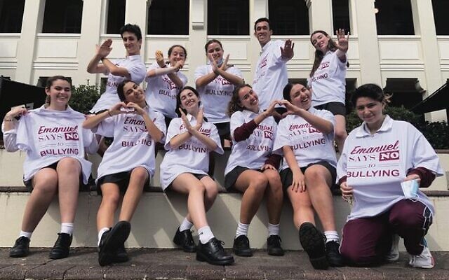 Emanuel year 12 students take part in the National Day of Action against Bullying and Violence. Emanuel year 12 students take part in the National Day of Action against Bullying and Violence.