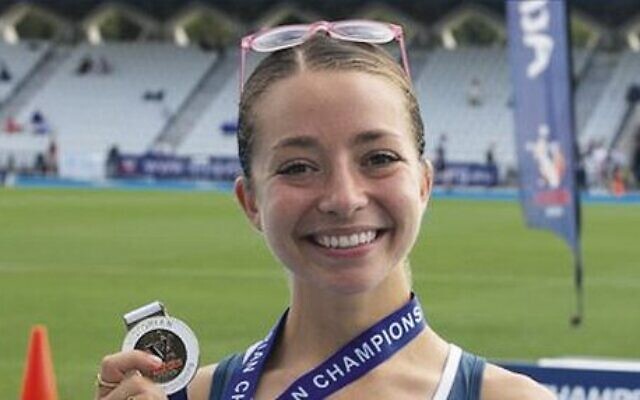 Jemima Montag with her gold medal. Jemima Montag with her gold medal.