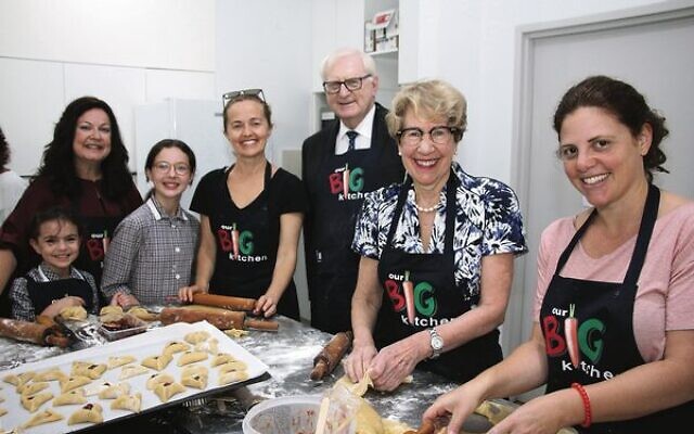 Pictured, from left, are: Rivka, Laya and Mussia Slavin, Anna-Lisa Palmer, Dennis Wilson, NSW Governor Margaret Beazley, and Naomi Raiz. Photo: Shane Desiatnik Pictured, from left, are: Rivka, Laya and Mussia Slavin, Anna-Lisa Palmer, Dennis Wilson, NSW Governor Margaret Beazley, and Naomi Raiz. Photo: Shane Desiatnik