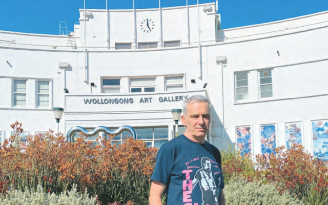 Michael Samaras at the Wollongong Art Gallery. Michael Samaras at the Wollongong Art Gallery.