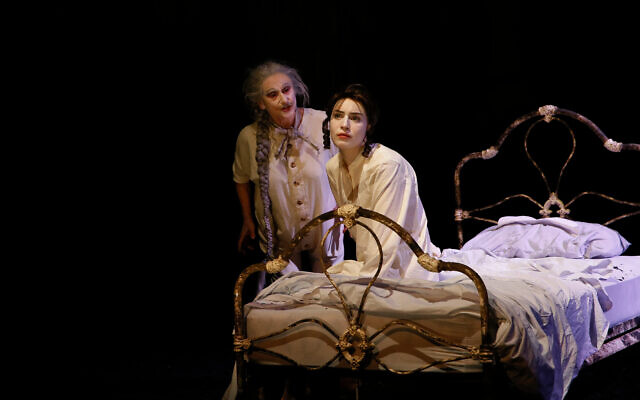Evelyn Krape (left) and Jana Zvedeniuk in Yentl. Photo: Jeff Busby Evelyn Krape (left) and Jana Zvedeniuk in Yentl. Photo: Jeff Busby