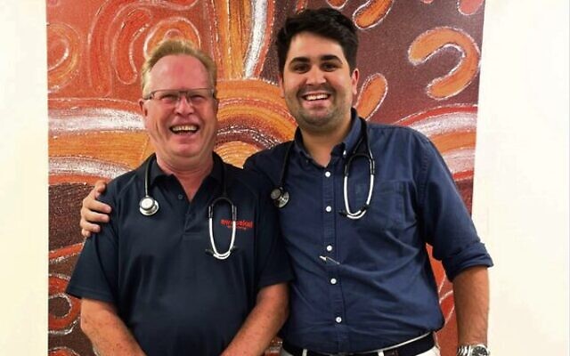 Dr Dean Wright (left) with Kyall Flakelar. Dr Dean Wright (left) with Kyall Flakelar.