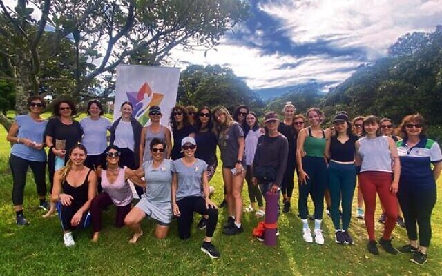 Participants in Maccabi Life's Pilates in the Park session on April 3 at Queens Park. Participants in Maccabi Life's Pilates in the Park session on April 3 at Queens Park.