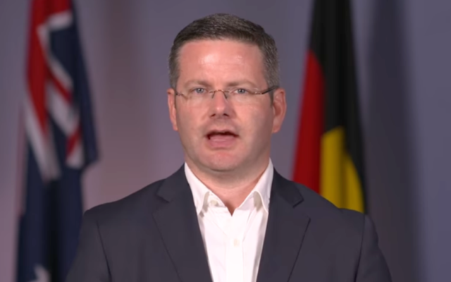 Screenshot from NSW Minister for Multiculturalism Mark Coure's Pesach message to the community earlier this month. Photo: Facebook. Screenshot from NSW Minister for Multiculturalism Mark Coure's Pesach message to the community earlier this month. Photo: Facebook.