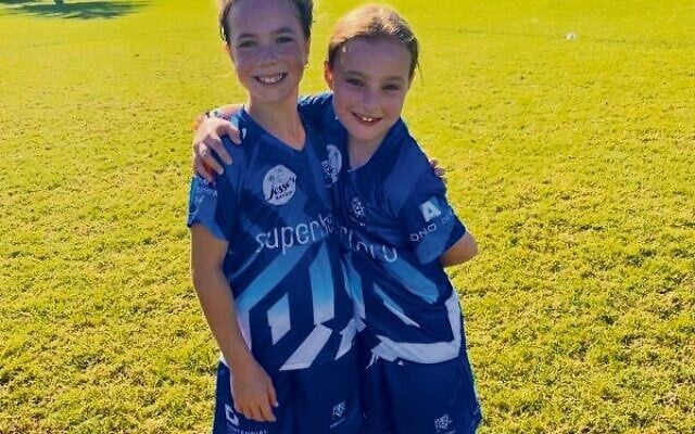 Chelsea Joseph (left) with U8 Maccabi-Hakoah Junior FC teammate Presley Shapiro. Chelsea Joseph (left) with U8 Maccabi-Hakoah Junior FC teammate Presley Shapiro.
